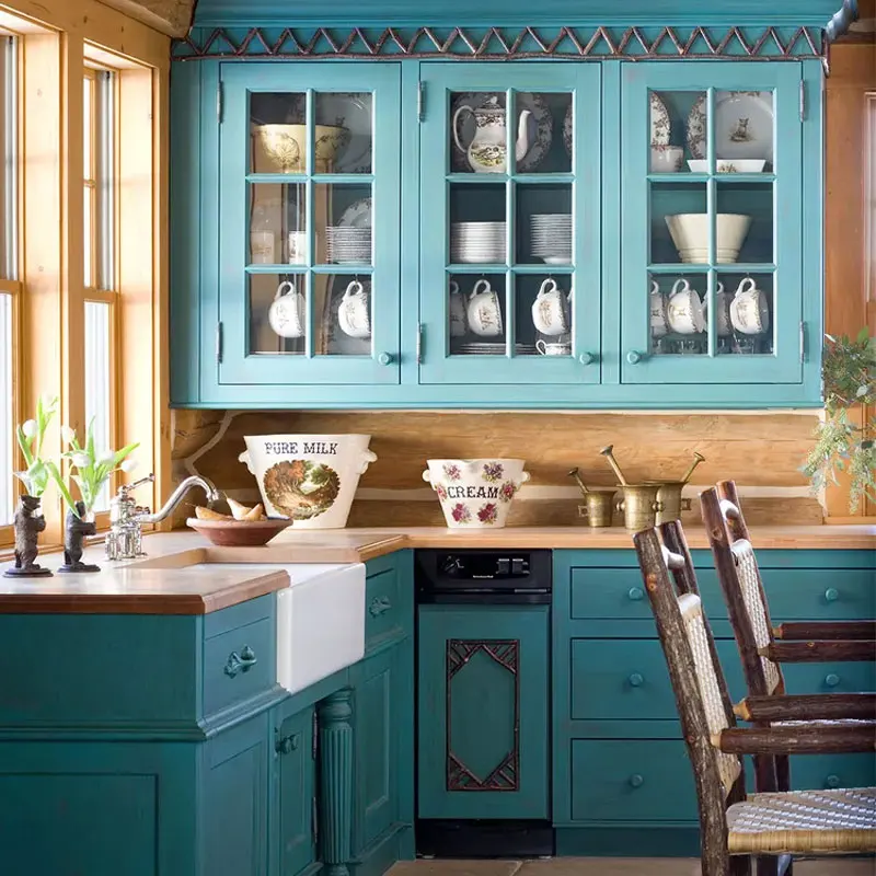 High Quality Kitchen Cupboard Customized Kitchen Cabinets Ready To Assemble Kitchen Furniture Solid Wood Set