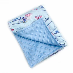 customized woodland animal design cuddle minky blanket for kid