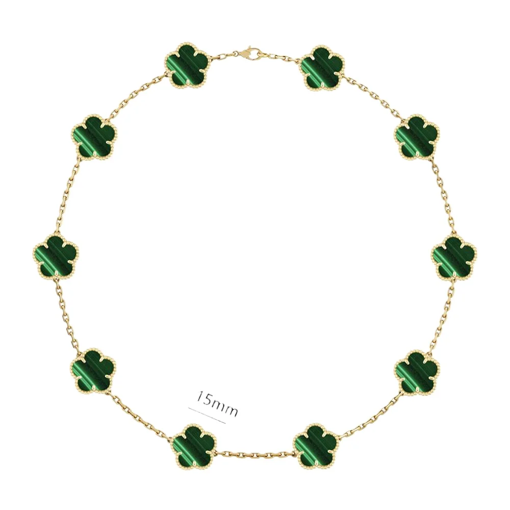 Luxury four-leaf clover necklace, high quality S925 silver electroplated with 18K gold, 2024 fashion trend, factory wholesale