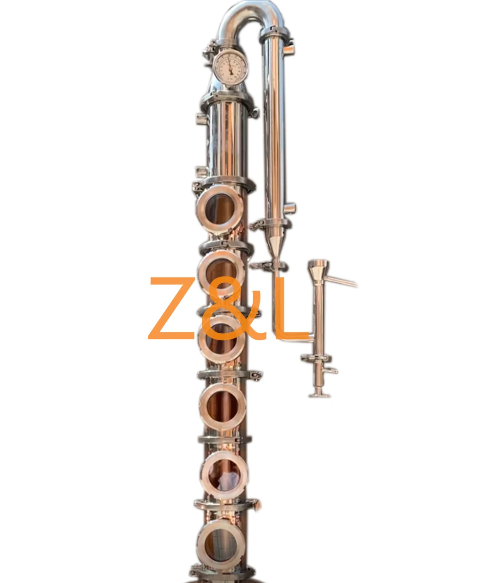 Колонна дистиллятора из нержавеющей стали и меди, колонна для самогонной дистилляции, 4/6/8 дюймов