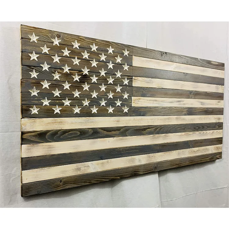 Wood American Flag Full Size Barnwood Rustic Barn Wood wall art decor