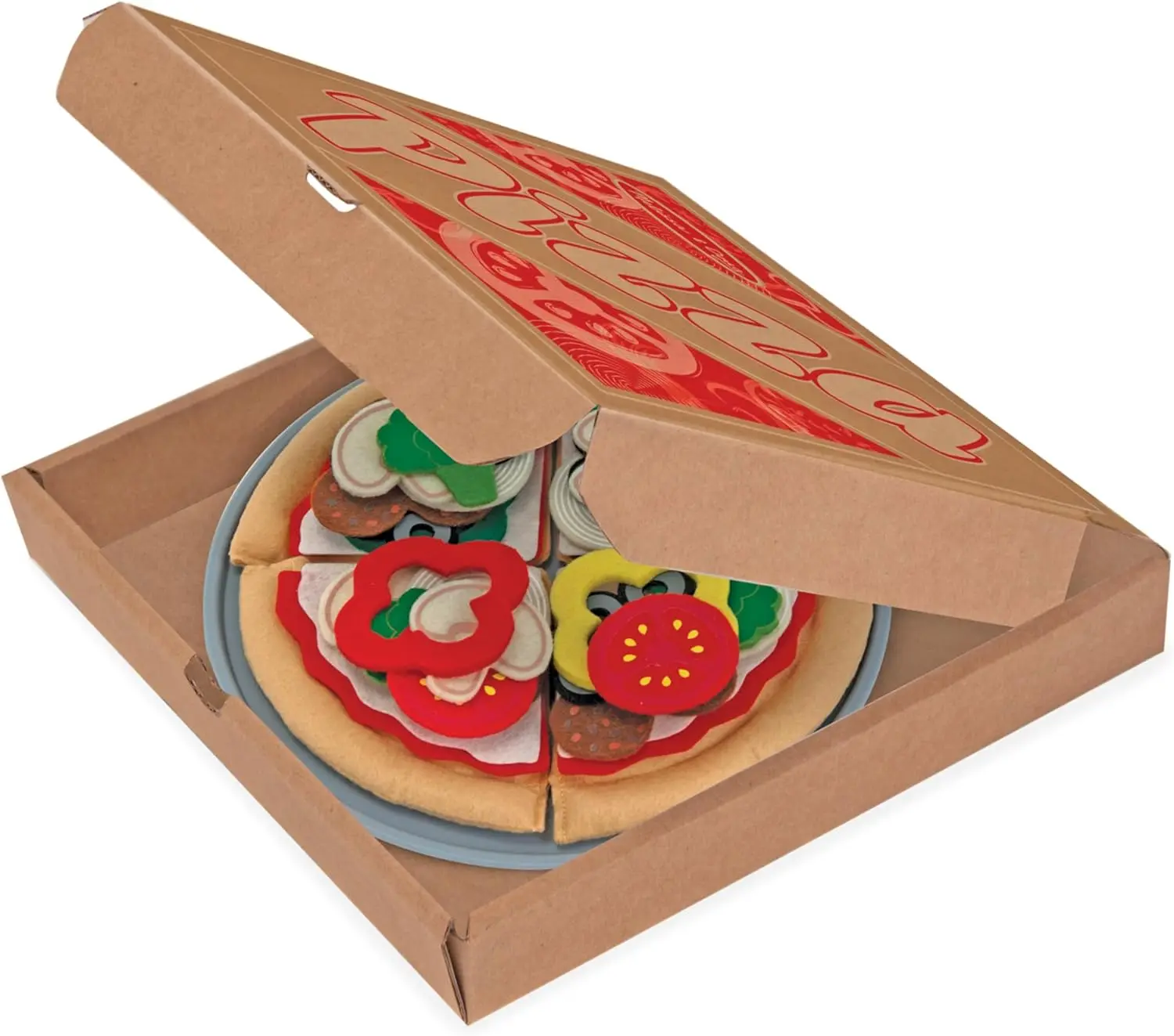 2024 new style.Pretend Play Pizza, Felt Pizza Toy For Toddlers And Kids Ages 2+,Felt Pizza Play Set For Kids Kitchen