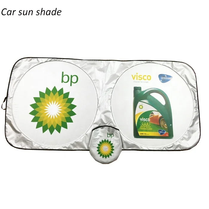 Silver color polyester front windshield umbrella sunshade car pop up sunshade