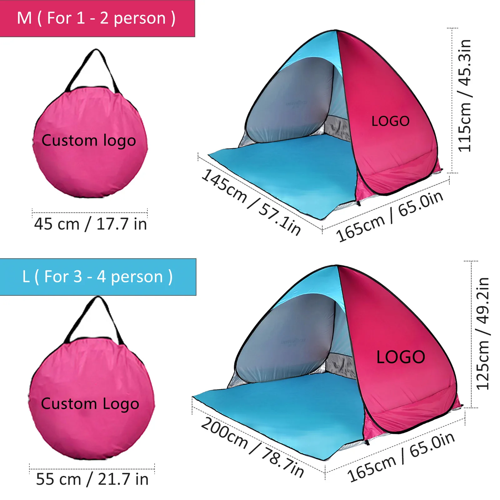 Hot selling Beach/Car Umbrella Tent Setup Lightweight Build Fast Canopy instant beach tent