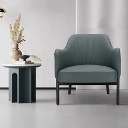 Modern Nordic leisure chair luxury velvet armchair high density rebound cushioned armchair living room characteristic chair leis