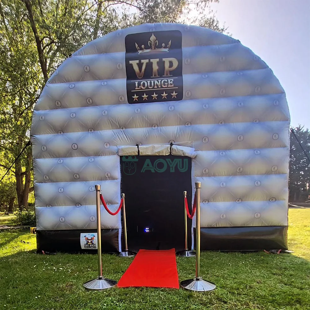 High Quality Vip Lounge Party Black Inflatable Nightclub Movable Night Club Bar Marquee Dj Booth Tent For Sale