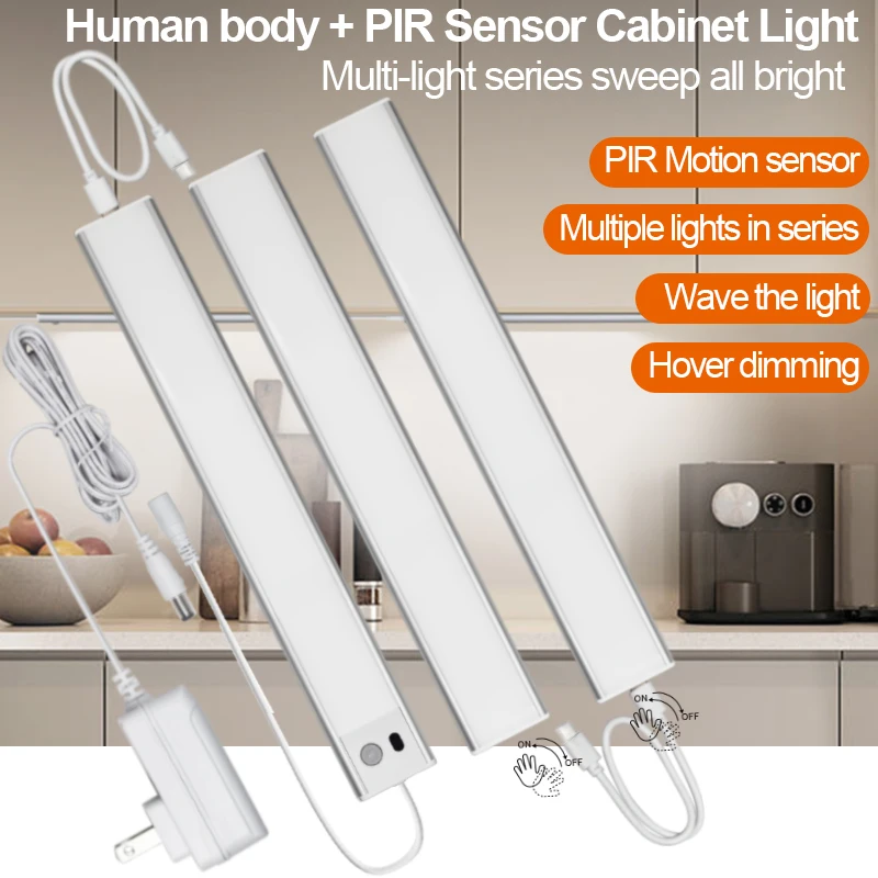 TUODI 24V Hand Wave Motion Sensor Light, Connect to LED Lamp Work Simultaneously, Paste Type Apply in Kitchen, Bedroom ,Cabinet