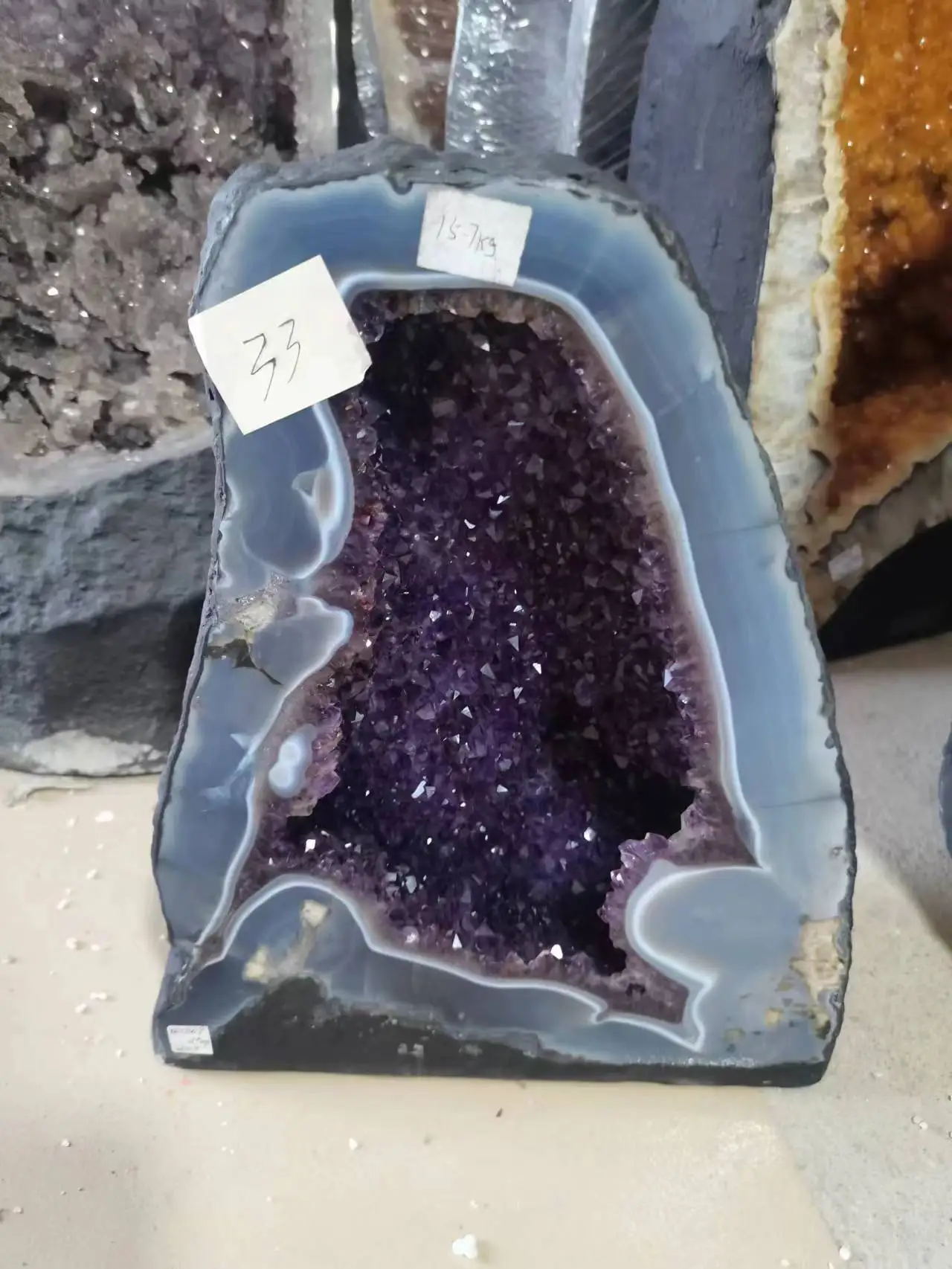 Wholesale Natural uruguay amethyst Geode crystals healing stones large quartz cluster For Sale