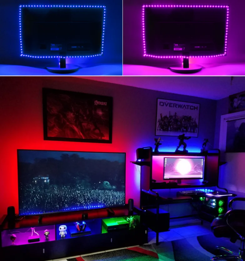 Новый дизайн Лидер продаж 5 метров Magic 5050 Цифровой RGB Светодиодная лента с контроллером и блок питания