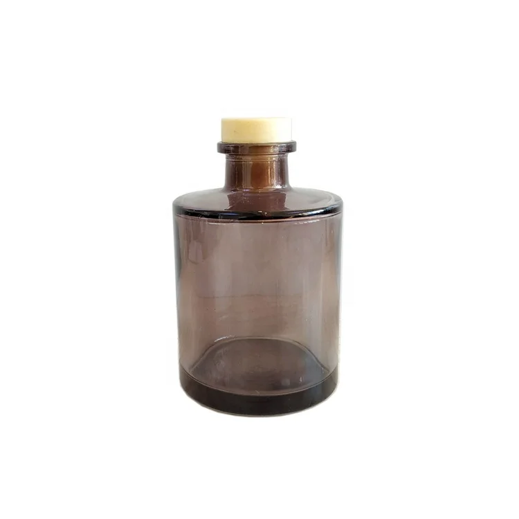 
50ml 100ml Custom Design Empty Refillable Perfume Oil Aroma Glass Reed Diffuser Bottle with Rattan Sticks Rattan Sticker Cork 