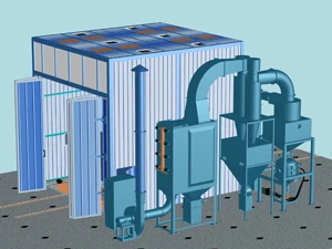 
Mechanical recovery sandblasting room and Pneumatic recovery sandblasting room 