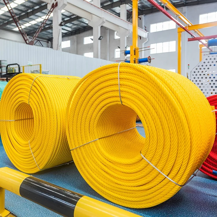 Customized size reinforced combination ropes in coils for playground