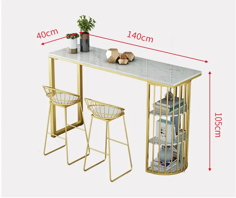 Bar Table Luxury Bar Desk Modern Marble Bar Table And Chair High Feet Long Narrow Desk