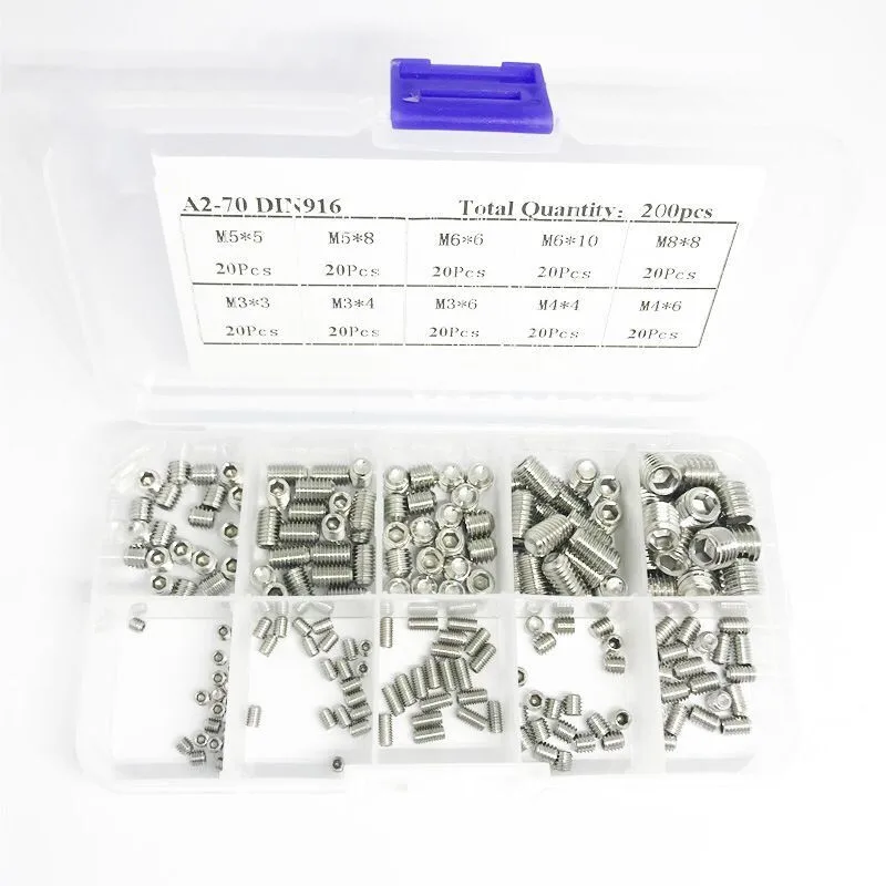 M7 M8 Grub Tungsten Steel Set Screw 8mm Hollow Hex Slotted Cup Point M3 ANSI/DIN/ISO Standard Plain Finish Bolts