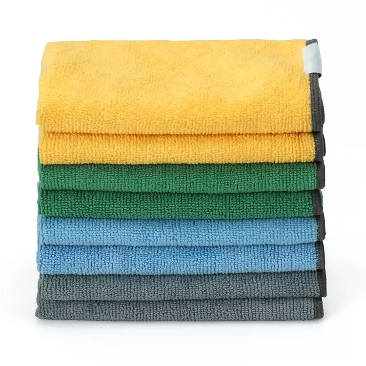 Single Side Twisted 60x90cm 500gsm New Soft Grey Auto Detailing Car Wash Towel Microfiber Twist Drying Towel Customizable OEM