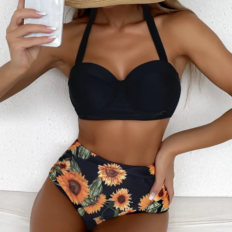 Cheap Solid Color beautiful girls in bikini photos