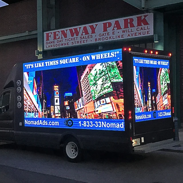 3 Sides Trailer Led Advertising Screen Mobile Billboard Truck Digital Media LED Screen Vehicles For Food Trucks