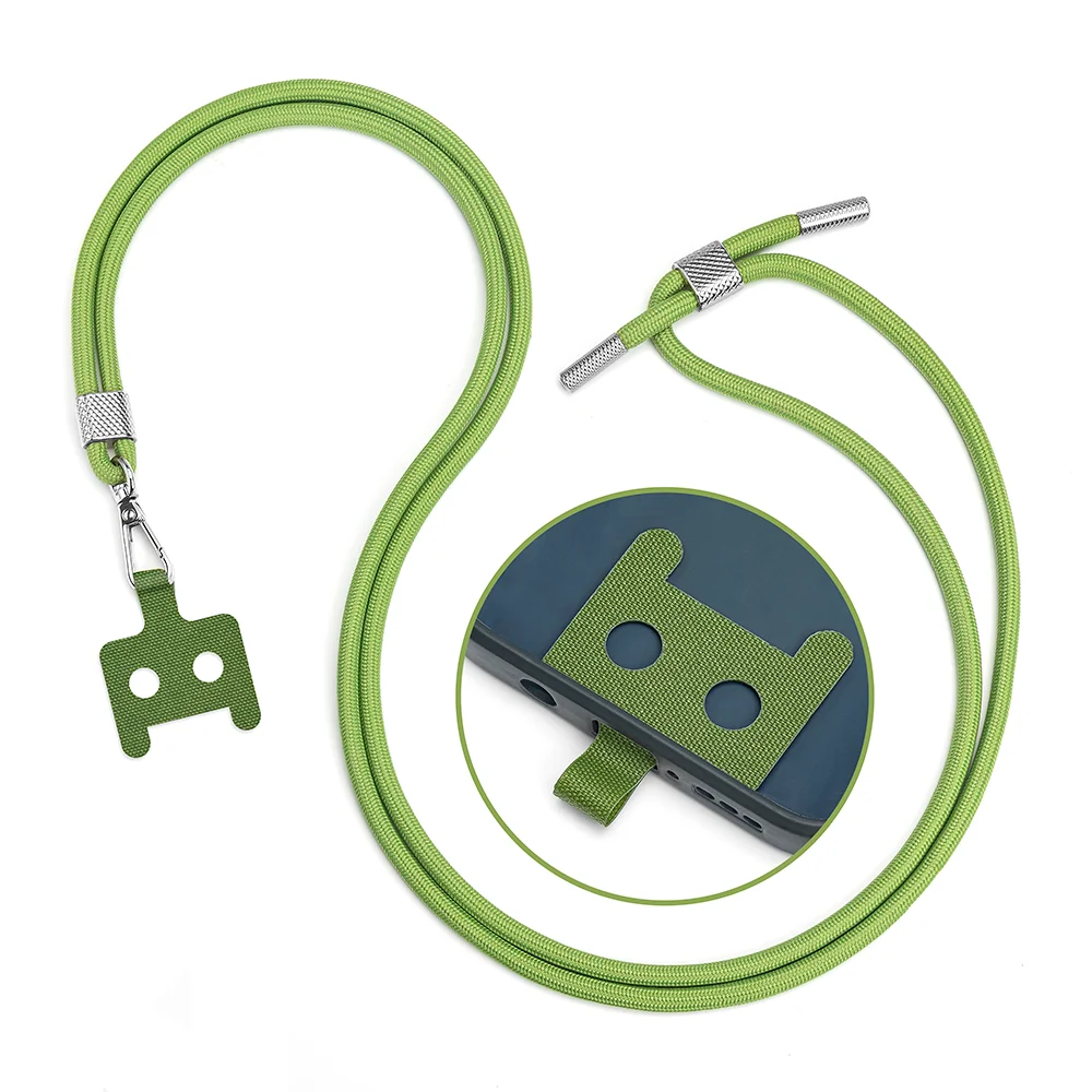 Custom Universal Necklace Crossbody Patch Tab Tether Band Lanyard Cell Phone Strap For Iphone Samsung