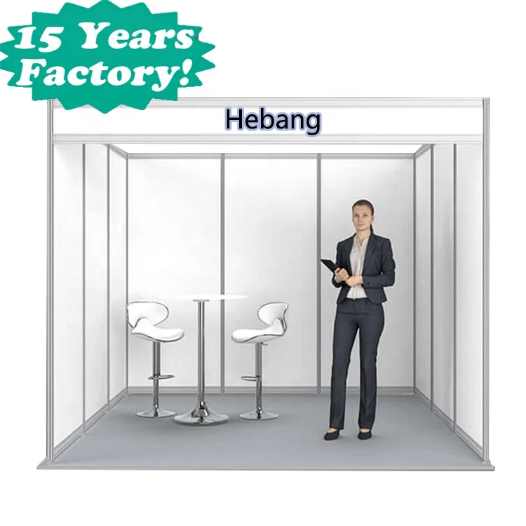 Upright Extrusion Aluminum 3x3m Shell Scheme Exhibition Stand PVC Graphics trade show booth