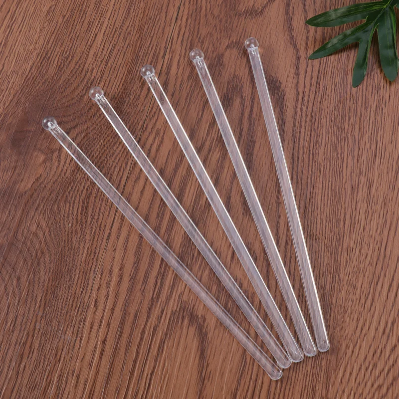 Custom clear Plastic Acrylic Long Drink Cocktail Mixing Stir Sticks