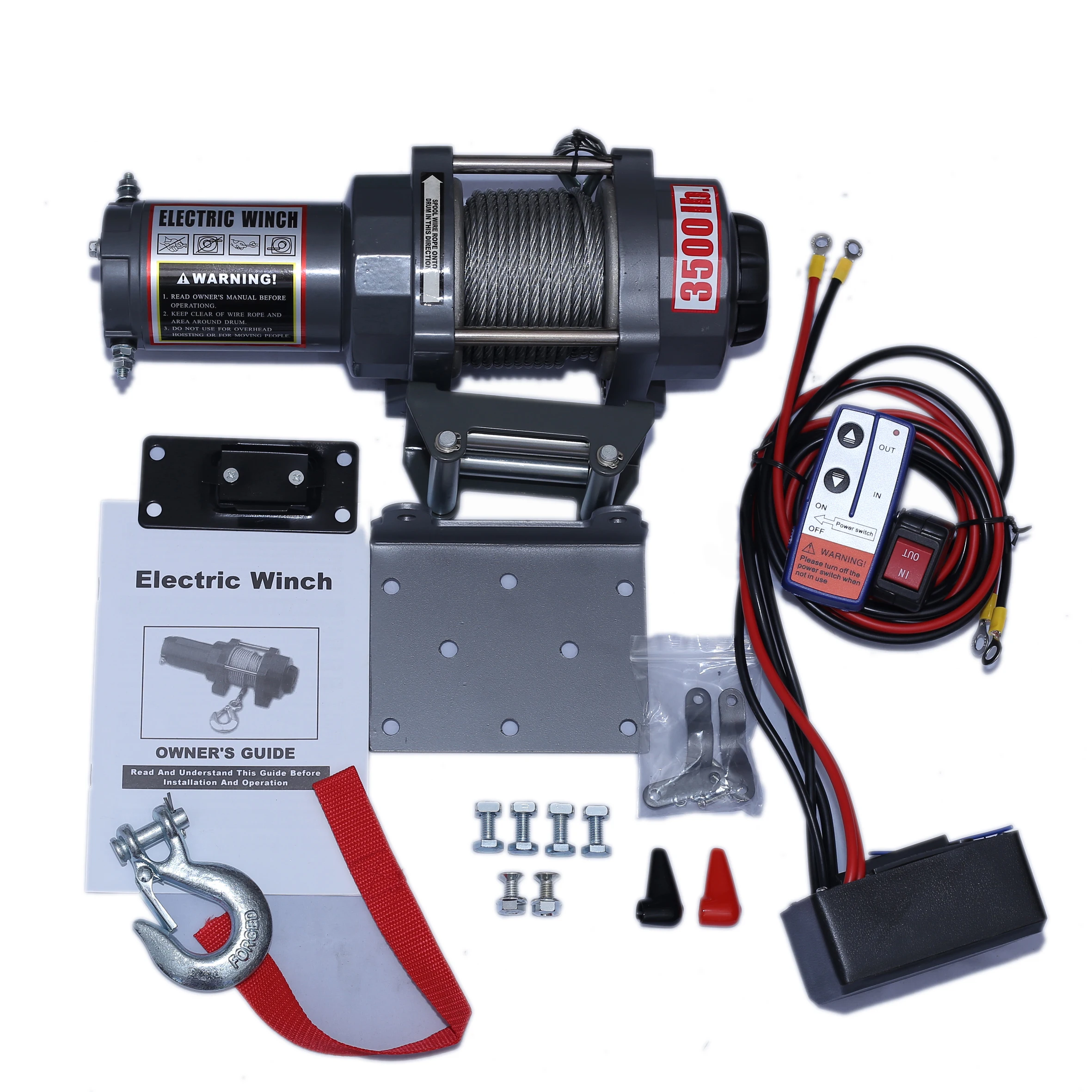 3500LB Electric Winch 12V For Motorcycle/ATV/UTV ,Wireless Remote Control And Three-Class Shift Box,Small Winch 4X4