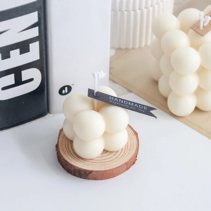 Spherical Cube Candle Mold 3d Bubble Injection Rectangle Taper Candle Molds  Cube Candle Silicone