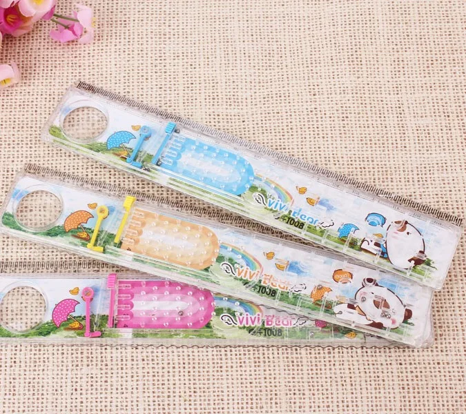 
20cm bounce cartoon plastic student ruler 