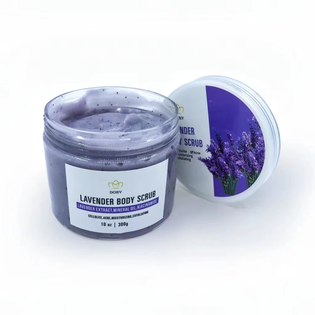 Best Selling Private Label Moisturizing Natural Body And Face Scrub Organic Extract Exfoliating Lavender Body Scrub