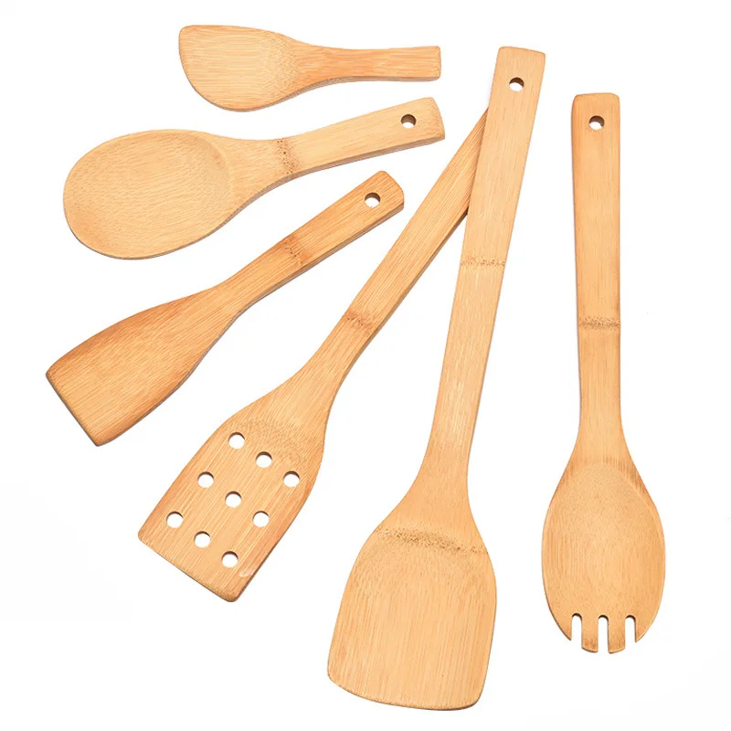 Wholesale 30cm Non-Stick Spatula Cookware Bamboo Angled Shovel Kitchen With Hole