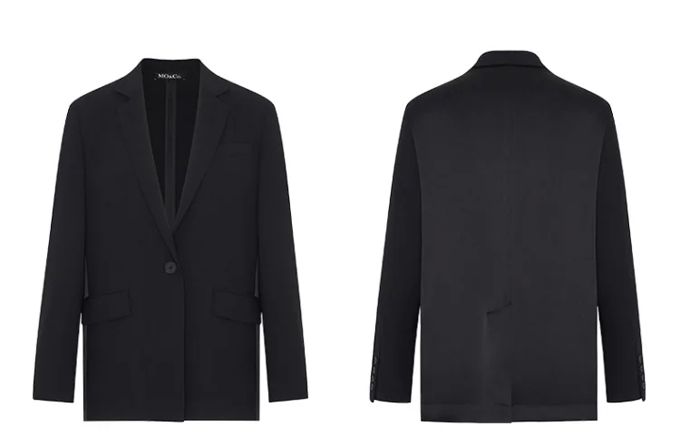 2019 autumn new product Women Suit Open Pure Black Suit coats business suits