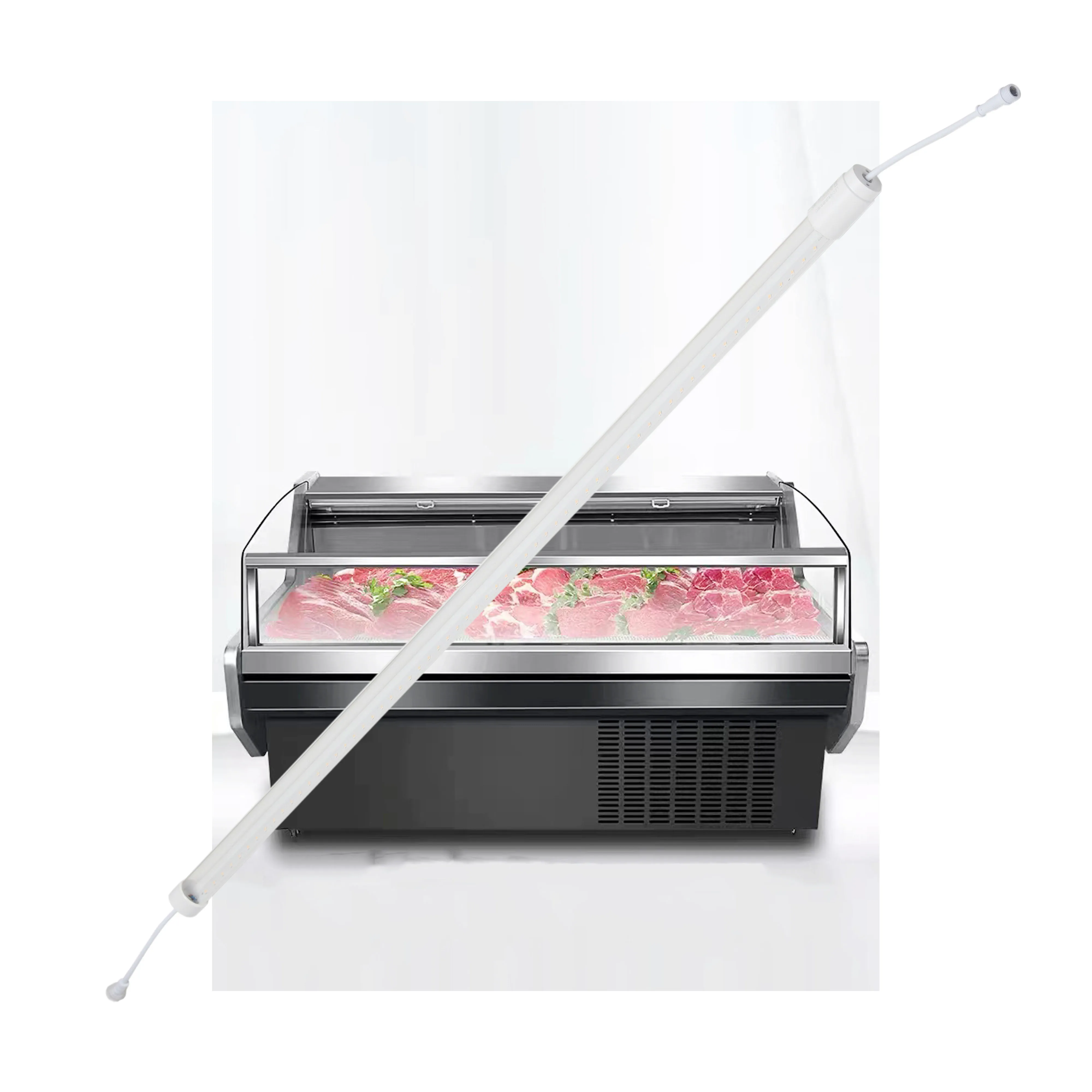 T8 LED Tube Lamp 1700K Pink Meat Cases LED Tube Refrigerator Lamp 17W 6ft
