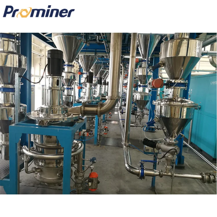 Easy to use Low temperature medium-free crushing The equipment is easy to disassemble and clean Jet mill