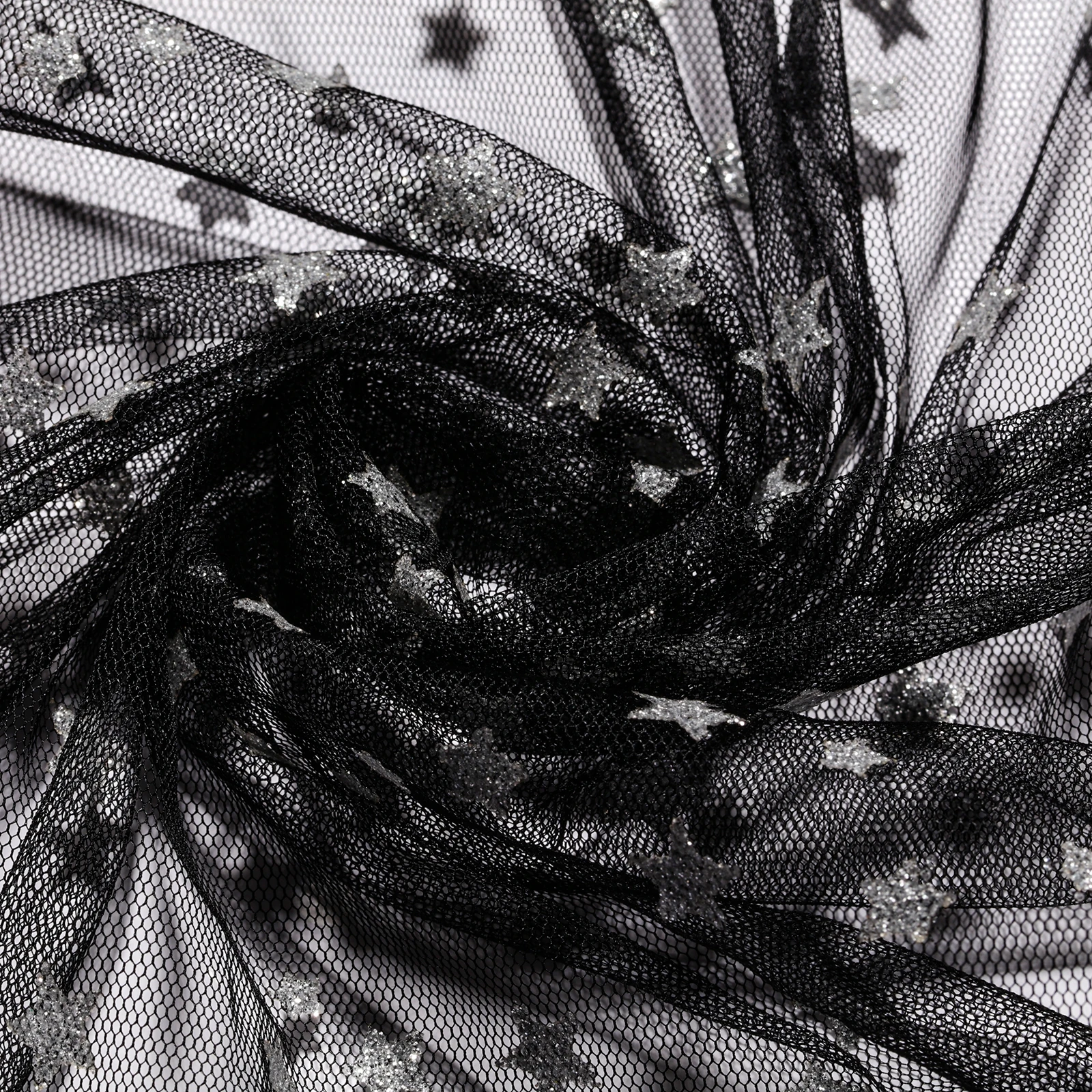 Lightweight Glitter mesh Fabric Customized Color Bronzing Textiles