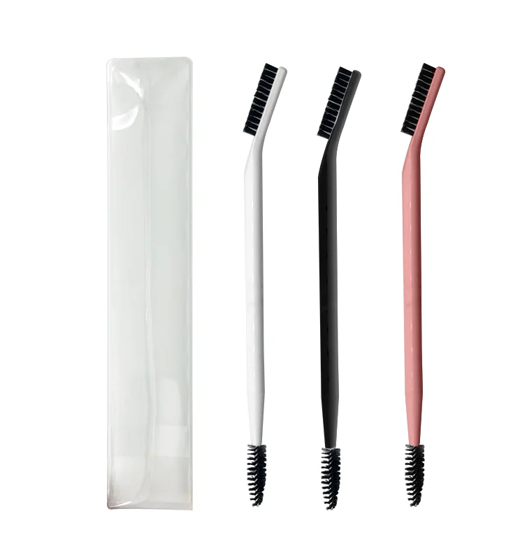 Mascara Wand Brow Feeeze Styling Brush White Handle Oblique Angled Brow Makeup brush