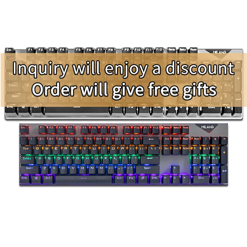 
MK808 Multifunction Computer Wired 104 Keys Waterproof Mechanical game Keyboard 