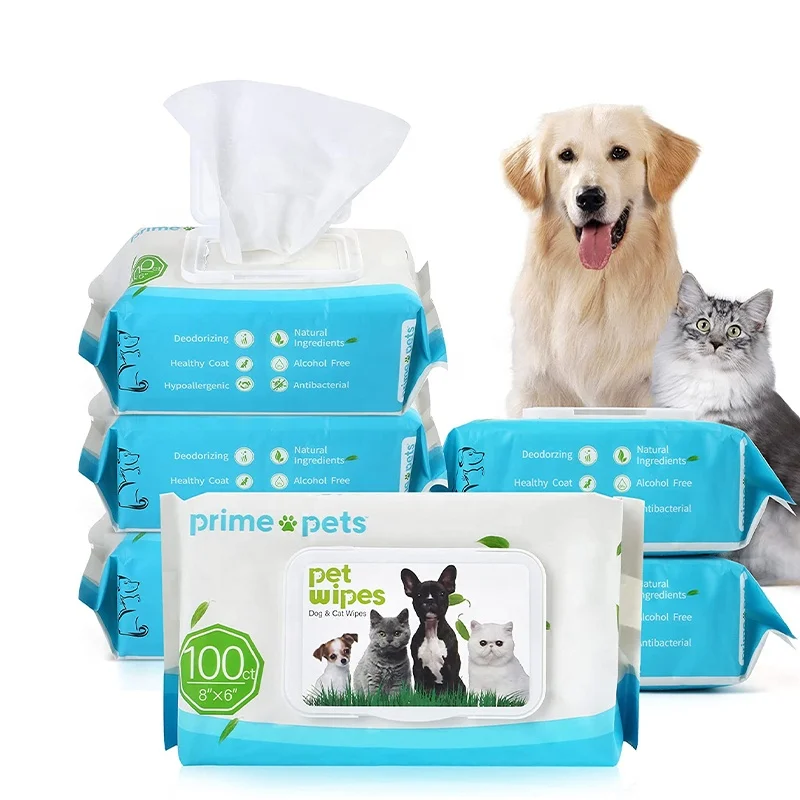 Custom Best Quality Pet Ear Wipe Biodegradable Cat Pet Wipes