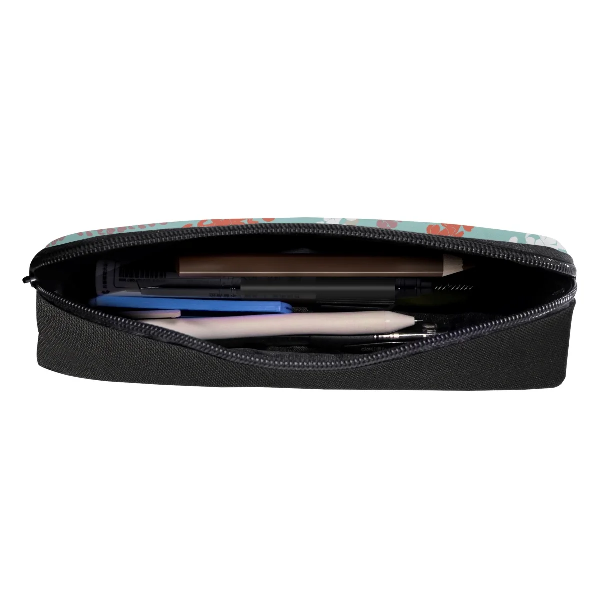 Custom Logo Pua Kalaunu Lei Pakalana Print on Demand Pencil Bag Puakenikeni Pen Case Zipper Closure School Pencil Case for Kids