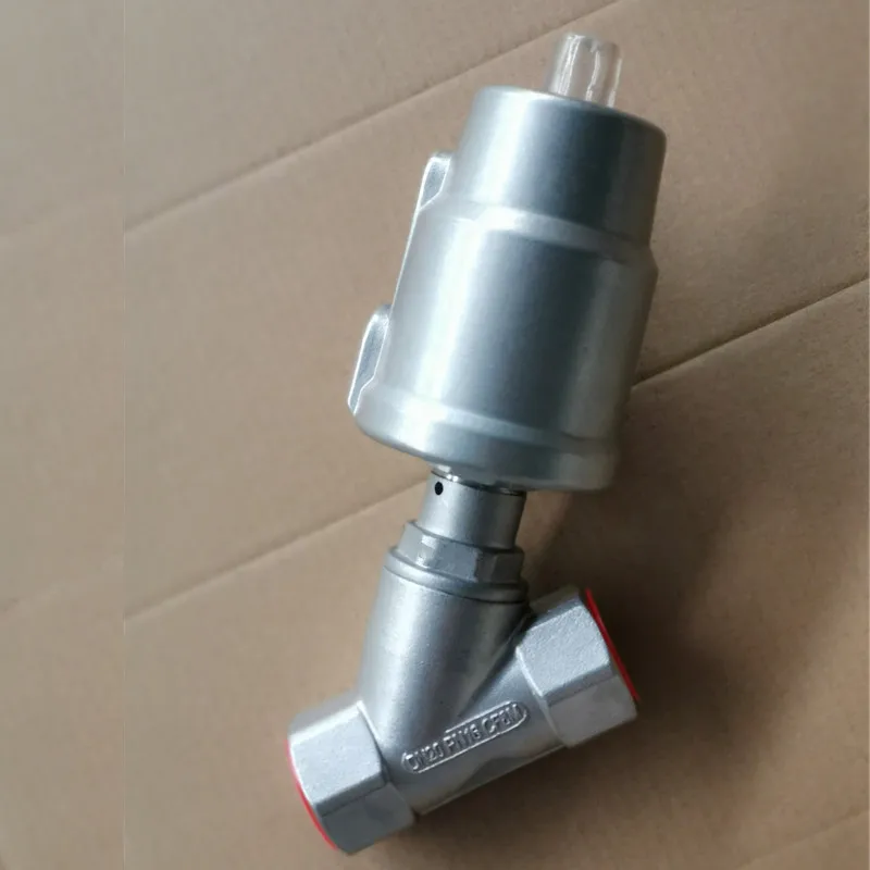 DN20 pneumatic piston valve with single acting threaded end angle seat valve