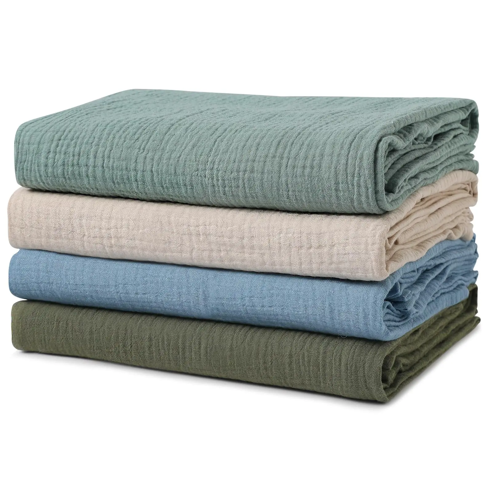 Wholesale 70% bamboo 30% Cotton Baby Muslin Swaddle Blankets Newborn Receiving Blanket for Boys and Girls