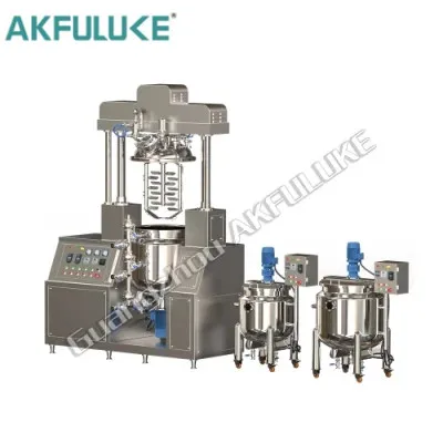 Hair Dye Color Gel Mixer Making Machine High Shear Mixer Vacuum Emulsification Homogenizer Machine For Cream