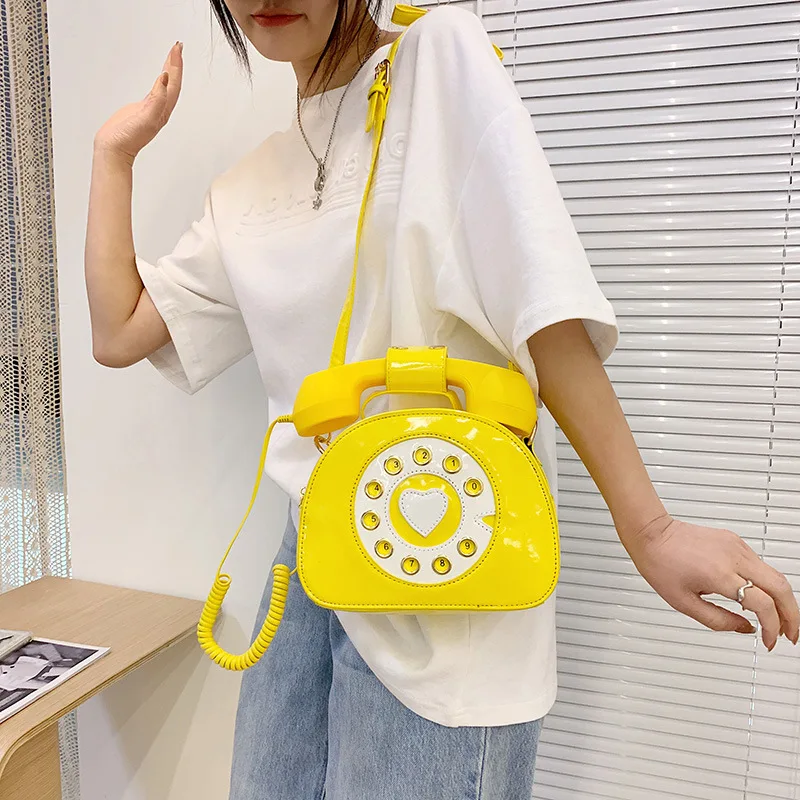Wholesale Women Crossbody Telephone Shaped Handbags Creative Cute Girls Cellphone Purse Shoulder Bags