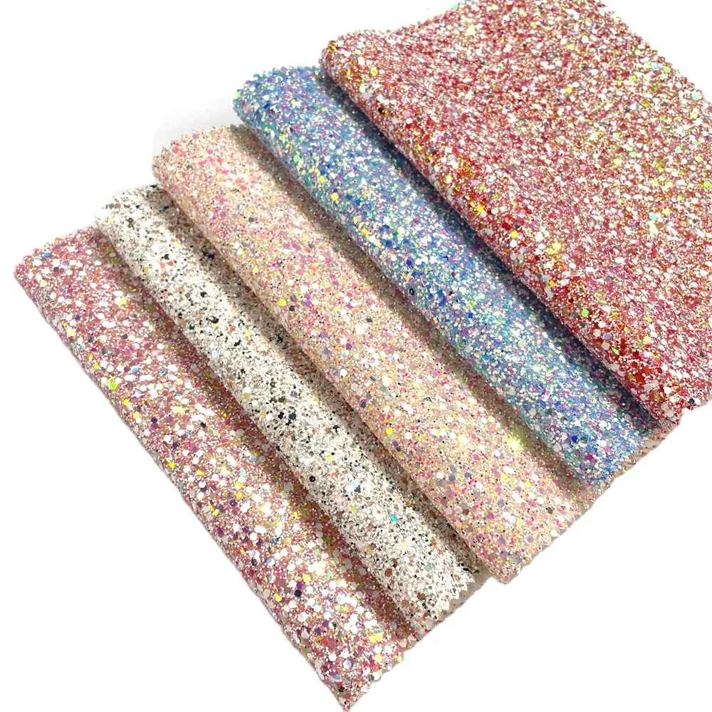 Luxury Lace Material Popular Evening Dress Fabric 2024 Newest High Quality Glitter Sequin Lace for Lady Shoes Women PU Knitted