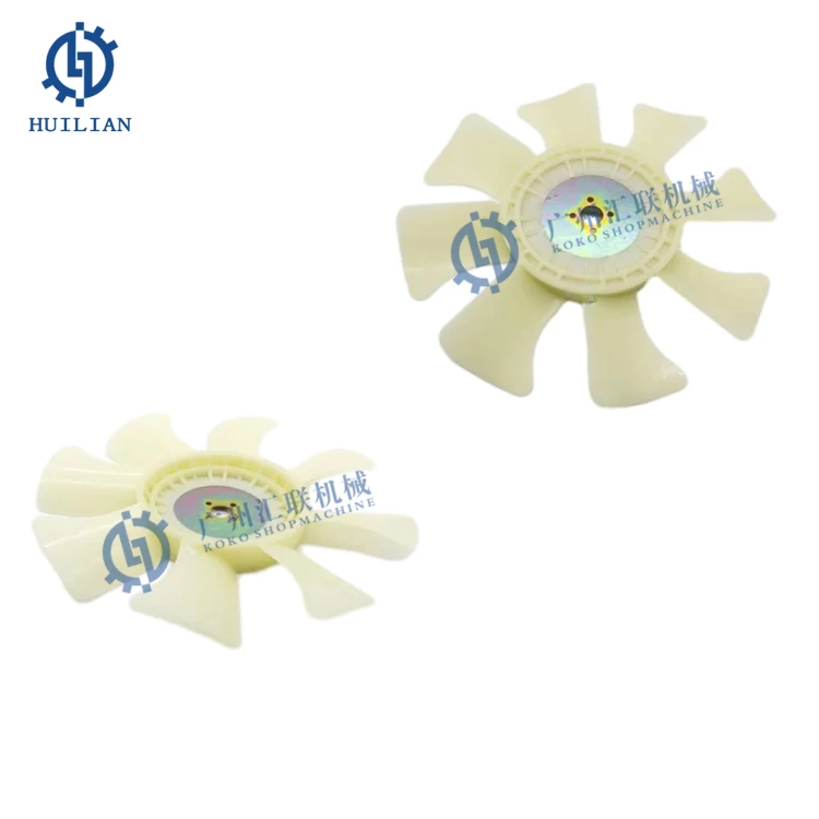 129436-44740 Fan Cooling Engine Y@nm@r 4TNV88  4 Holes 8 Leaves Fan Blade Fits  K0m@tsu PC40-7 PC35R-8 4D88E 4D84-2