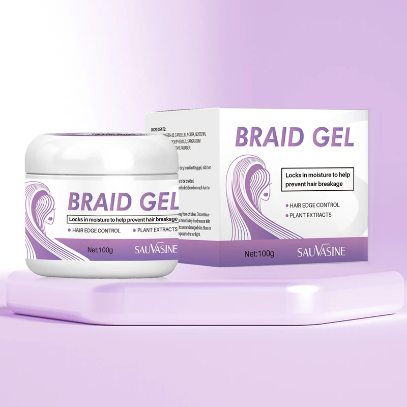 Waterproof edge control black people braid natural hair gel for black women wigs without alcohol