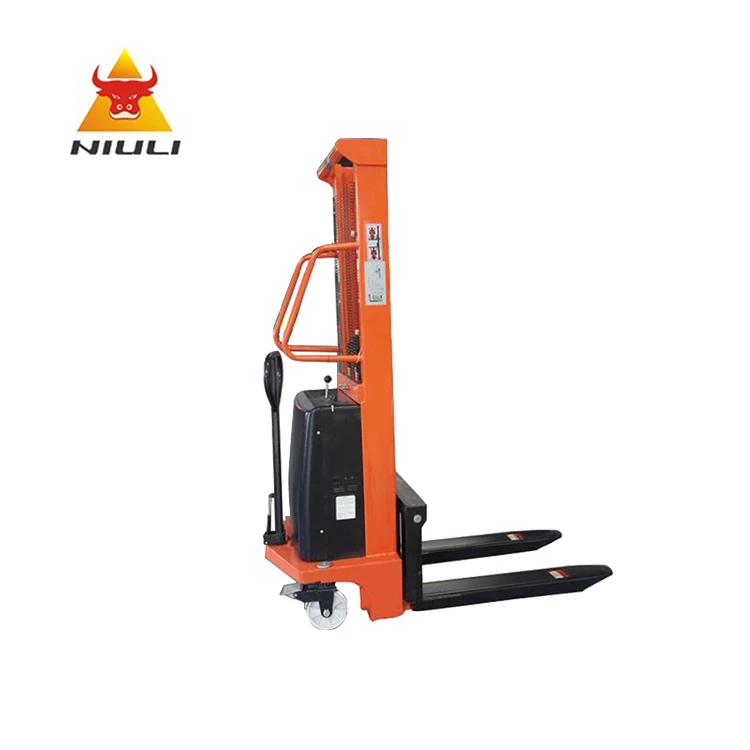 NIULI Apiladoras manual y electrica Pallet Truck Transpalet Semi electric forklift 2000mm self loading electric stacker