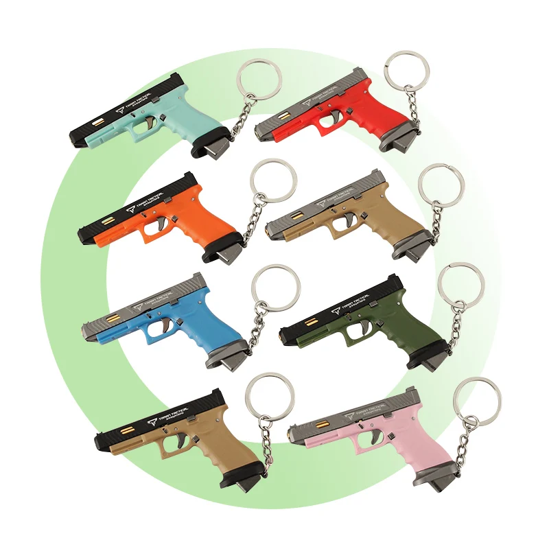 Metal Toy Gun Model Realistic 75mm Toy Gun Pistol Metal Hand Gun Shape Keychain JW2 Taran Tactical G34 TTI G34