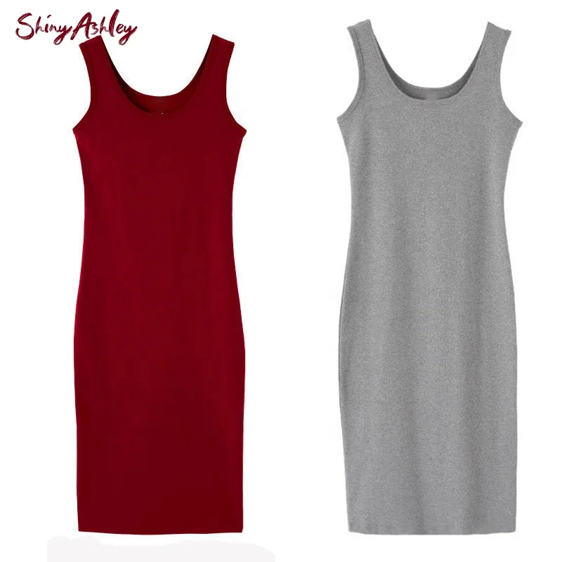 Tank top base dress long strappy dress large size dress base skirt lounge wear sleepwear women nightgown