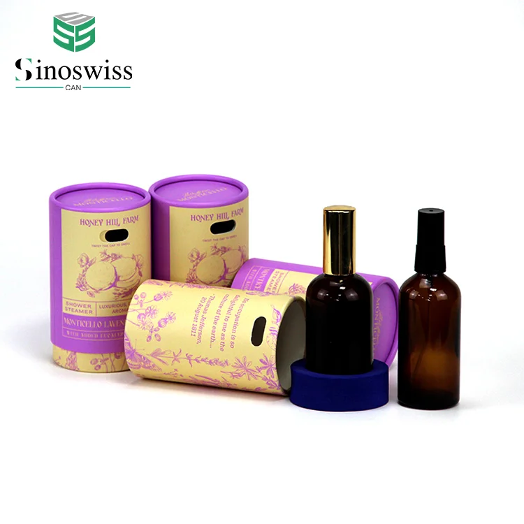Customized Biodegradable cardboard cosmetic packaging eco friendly kraft paper tube container for cosmetics