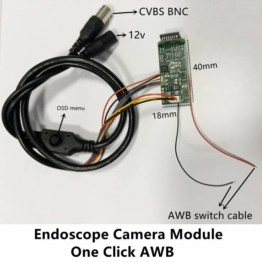 HD Pipe Tube Endoscope 1MP Starvis Mini CCD Camera Module Analog Camera Module Endoscope Medical Low End Ear