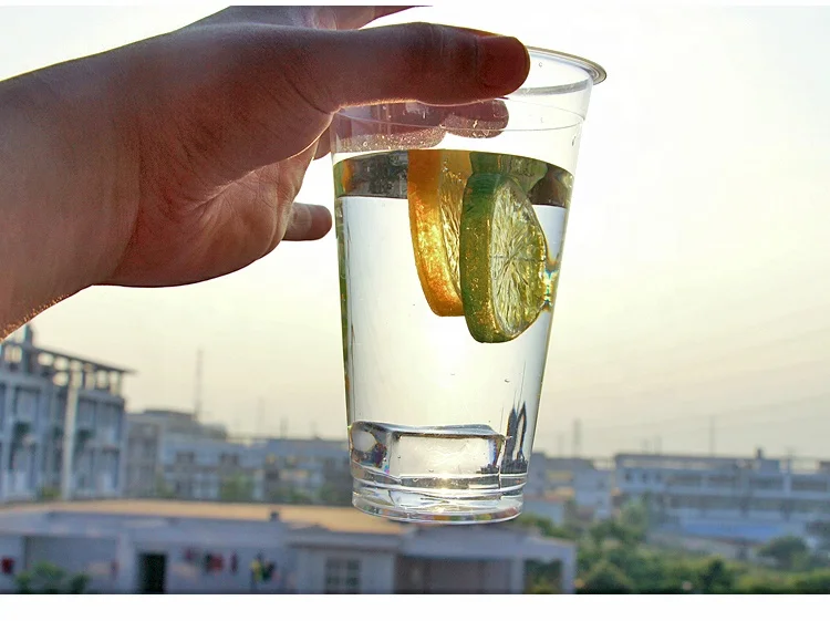 
500ml disposable plastic cup custom print support milk tea cup 